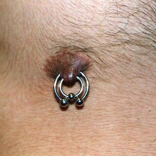 12g (2mm) Double Nipple Piercing