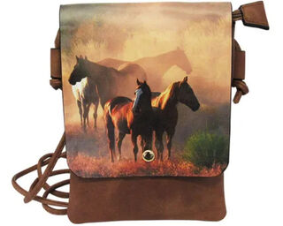 SHOULDER BAG WITH HORSE PRINT