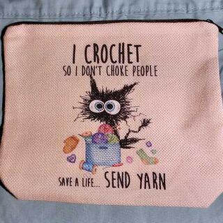 I crochet so I dont Choke people - Cream