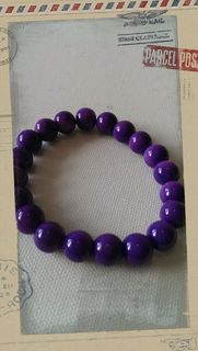 Glass Pearl Bracelet Purple