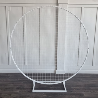 Round Mesh Frame - White