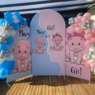 Gender Reveal 3 Piece Backdrop