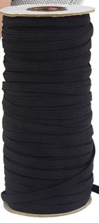10mm braided black elastic