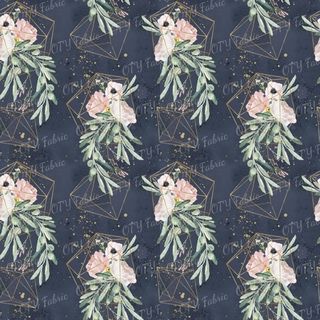 Geo Floral - Denim