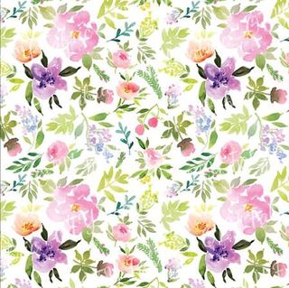 Watercolour Floral White