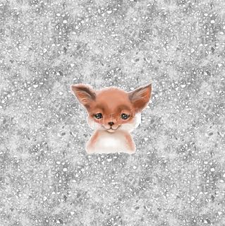 Grunge Cute Animal Panel - Fox 