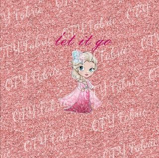 Elsa Pink Glitter Panel