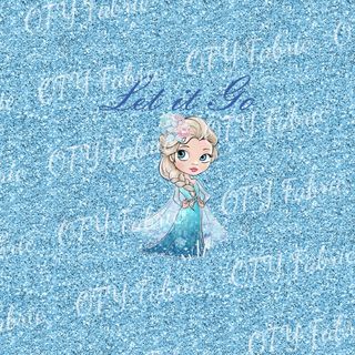 Elsa blue glitter panels