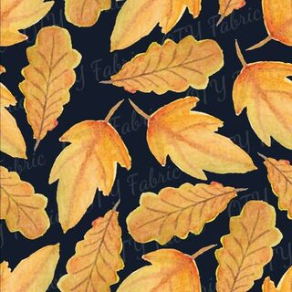 Autumn leaves on navy