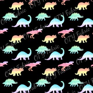 Pastel rainbow Dino silhouette - Exclusive 