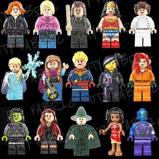 Girls Minifigures on black (exclusive)