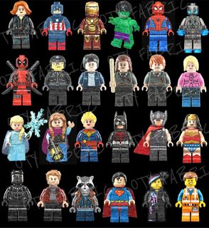 Unisex minifigures on black