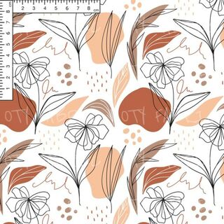 Modern rust floral