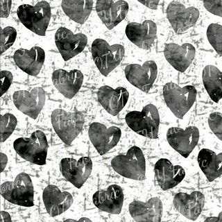 Distressed hearts monochrome 