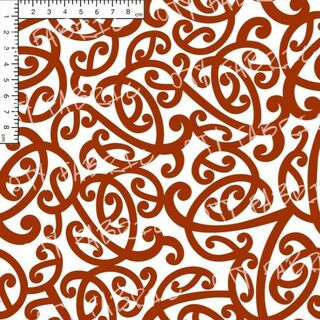 Burnt red Koru pattern