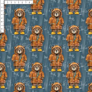 Raincoat teddy on denim  - EXCLUSIVE OTY PRINT