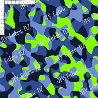 Blue and Lime Camo - Picklefish Designs Exclusive