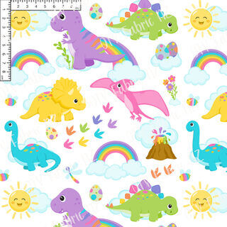 Pastel Rainbow Dinos - 'Picklefish designs' Exclusive