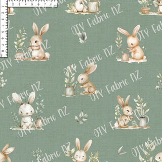 Sage Linen garden bunnies - OTY EXCLUSIVE