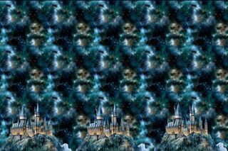 Dark starry night castle kids and tweens rapport -  OTY EXCLUSIVE