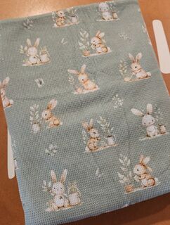 Cute bunnies on sage linenlook