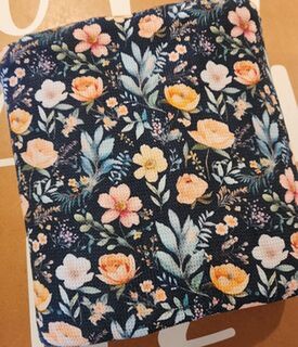 Spring night floral on Navy Waffle