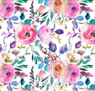 Summer floral on white