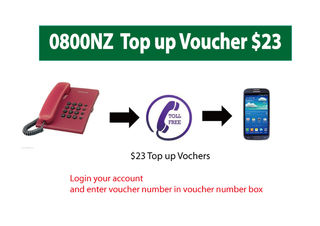 0800 NZ $23 Top up Voucher