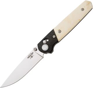 Bear & Son Lawman Slidelock White Bone Folding Knife