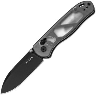 Kizer Drop Bear Clutch Lock Clear Folding Knife