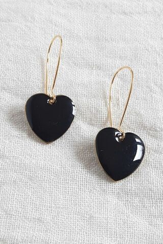 Black Love Drop Earrings