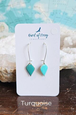 Turquoise Petal Drop Earrings