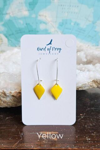 Yellow Petal Drop Earrings