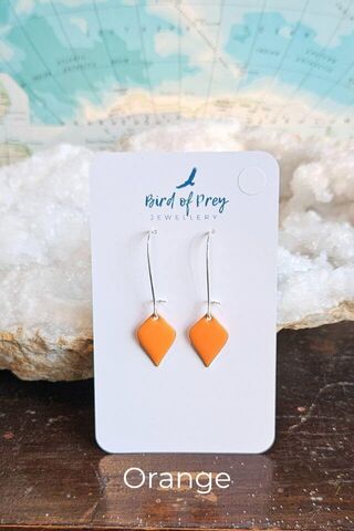 Orange Petal Drop Earrings