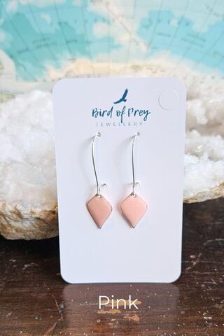 Pale Pink Petal Drop Earrings