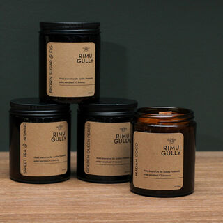 Amber Beeswax Candle Jar