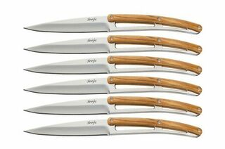 Deejo Table Knife Set  6pce - Olivewood