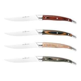 Wilkie Brothers 4 Piece Steak Knife Set Pakka Wood