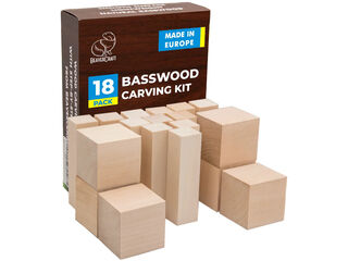 Basswood Wood Carving 18 Block Set