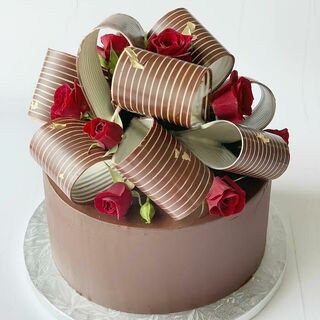 Ribbon chocolate cake