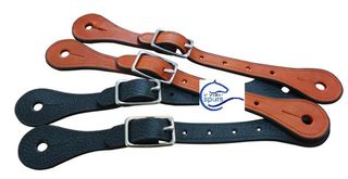 Western leather horse spur strap