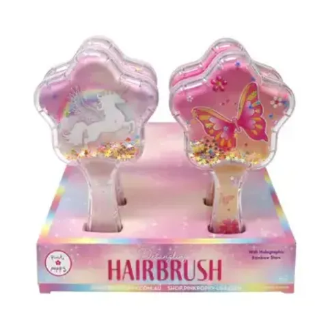 STAR GLITTER BRUSH UNICORN - BUTTERFLY
