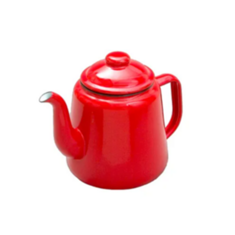 ENAMEL TEAPOT RED