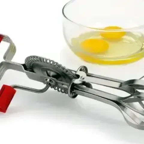 EGG BEATER WITH RED HANDLE