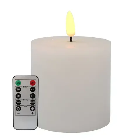 LED BATTERY CANDLE 7.5 X 7.5  WHITE