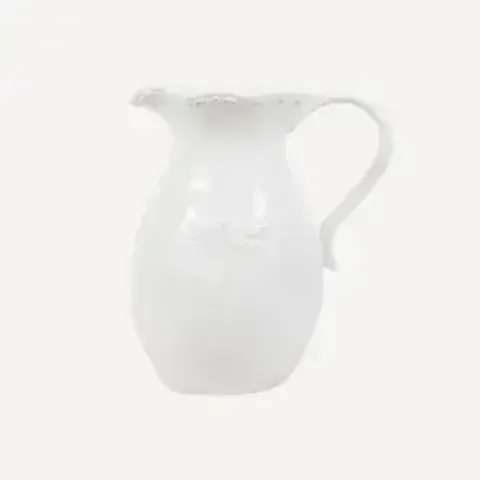 Dragonfly Stoneware White Jug Small