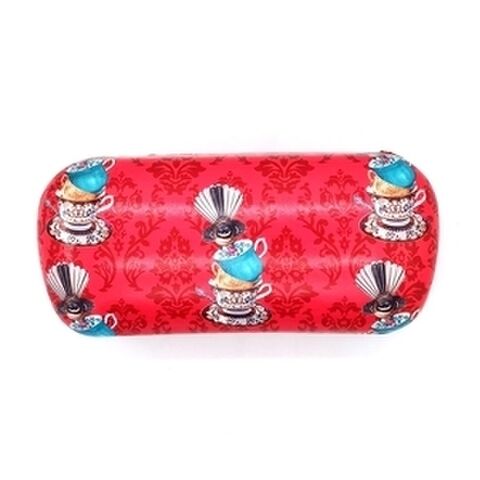 SUNGLASSES CASE FANTAIL TEACUP RED