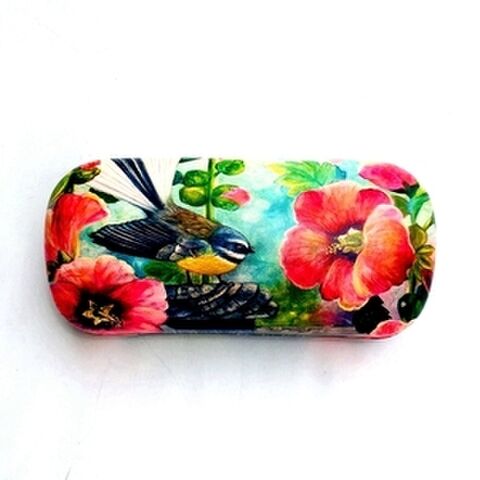 SUNGLASSES CASE FANTAIL HIBISCUS