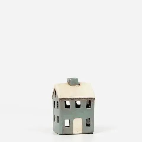 ALSACE TEA LIGHT PETITE HOUSE BLUE