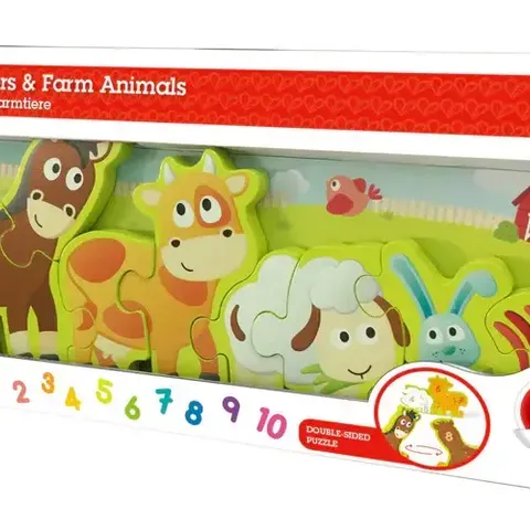 NUMBERS & FARM ANIMALS PUZZLE HAPE